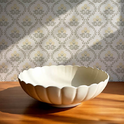 Loviise Grandmillennial Floral Taupe Almond Wallpaper