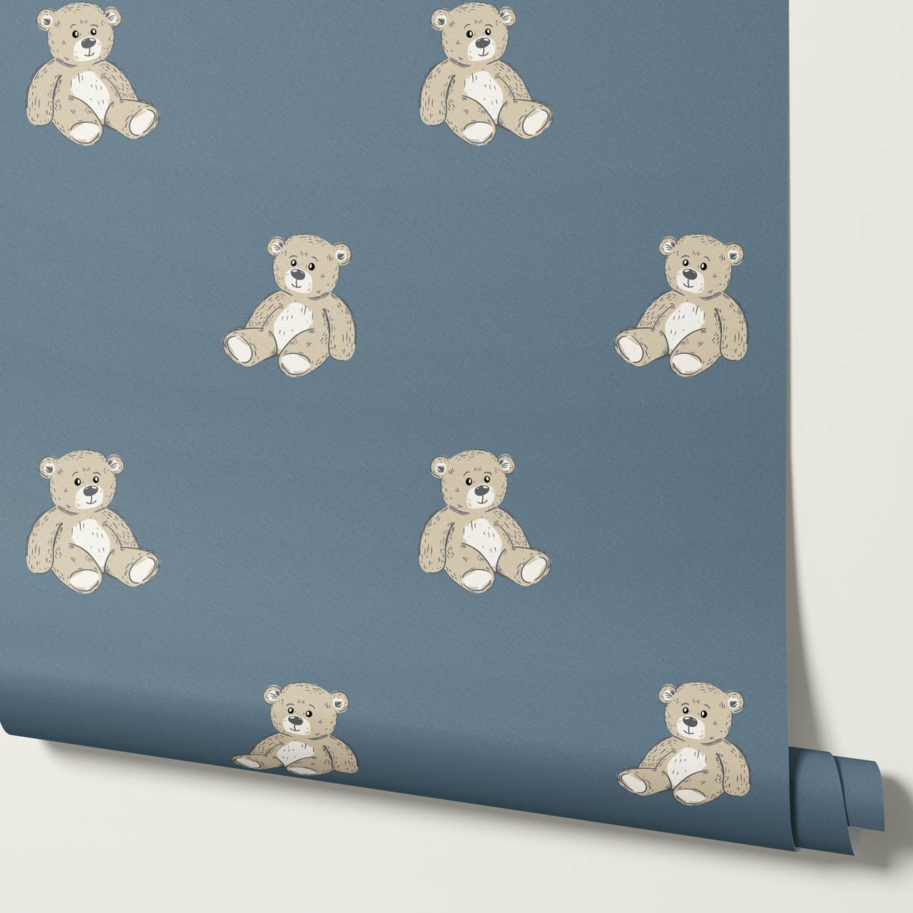 Lucas Teddy Bear Blue Wallpaper
