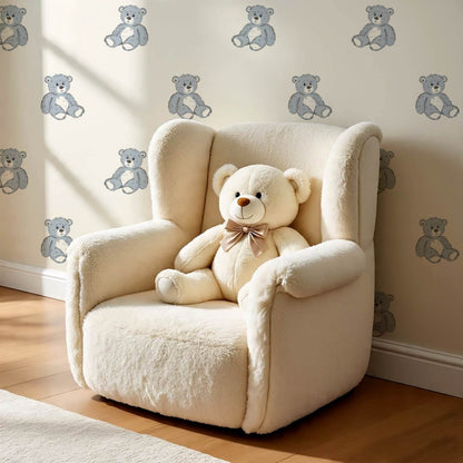 Lucas Teddy Bear Cream Wallpaper