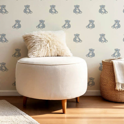 Lucas Teddy Bear Cream Wallpaper