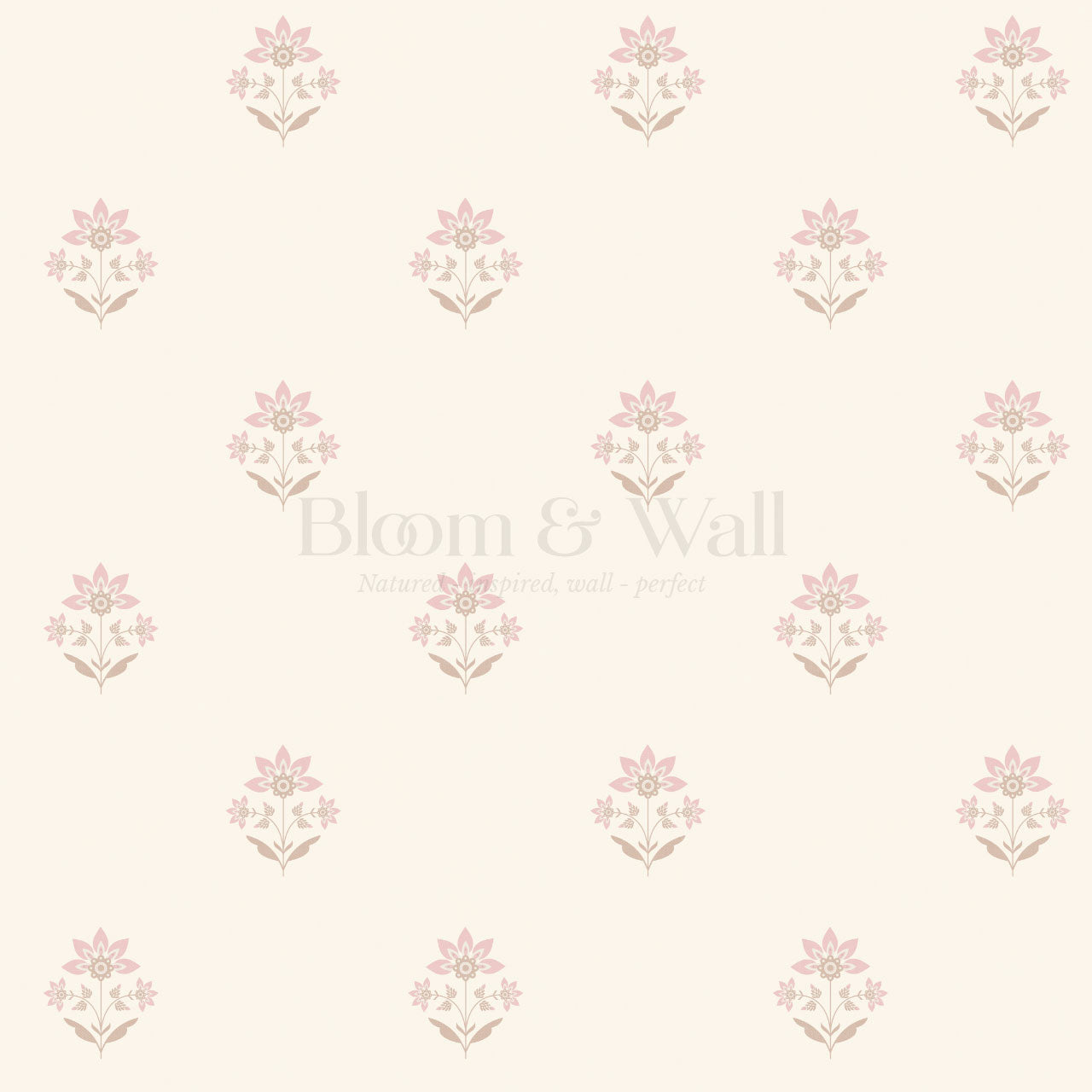 Lucia Rosewater Charm Cream Blush Wallpaper