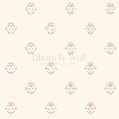Lucia Rosewater Charm Cream Blush Wallpaper