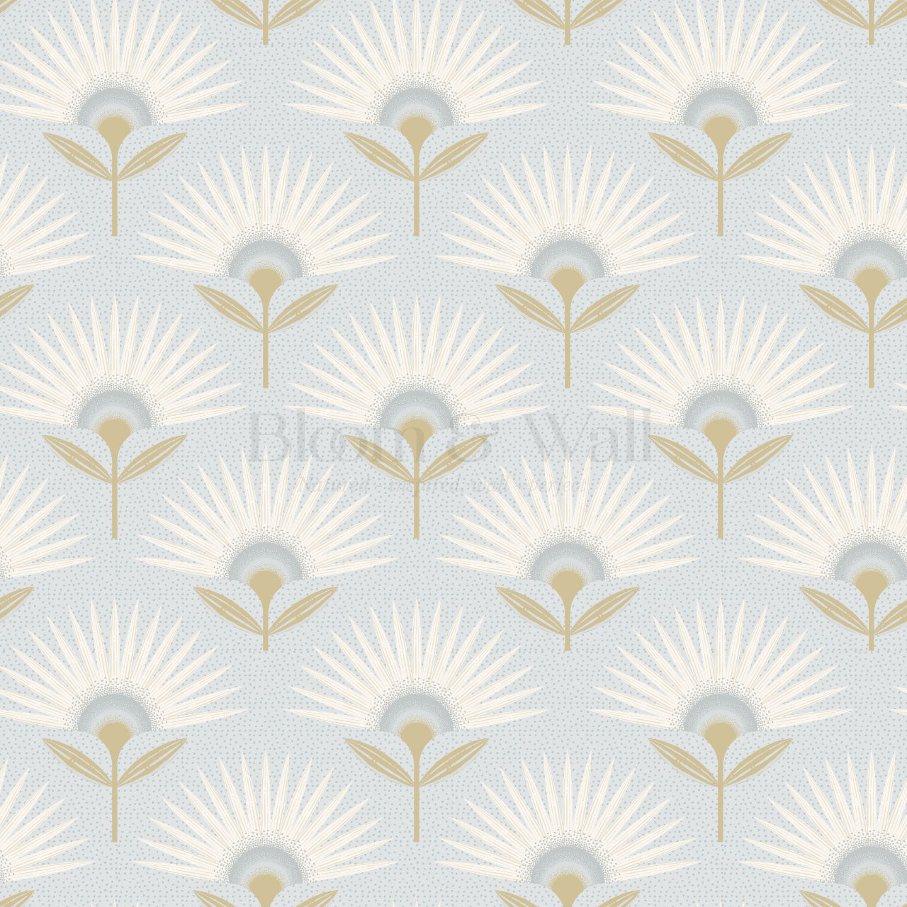 Lucie Geometric Flower Sky Wallpaper