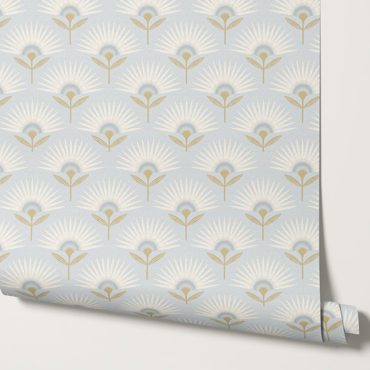 Lucie Geometric Flower Sky Wallpaper
