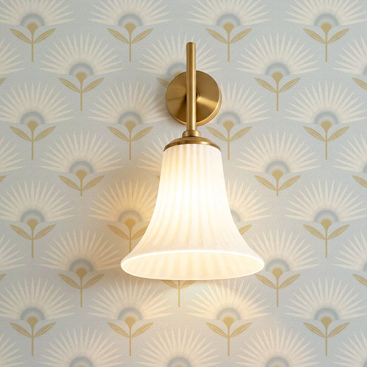 Lucie Geometric Flower Sky Wallpaper