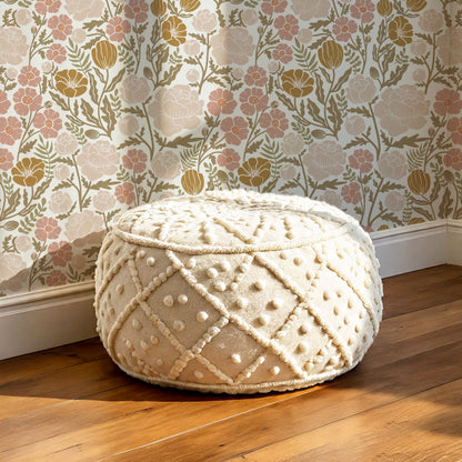 Lucille Spring Bouquet Mauve Gold Wallpaper