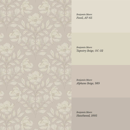 Lucy Magnolia Blush Taupe Wallpaper