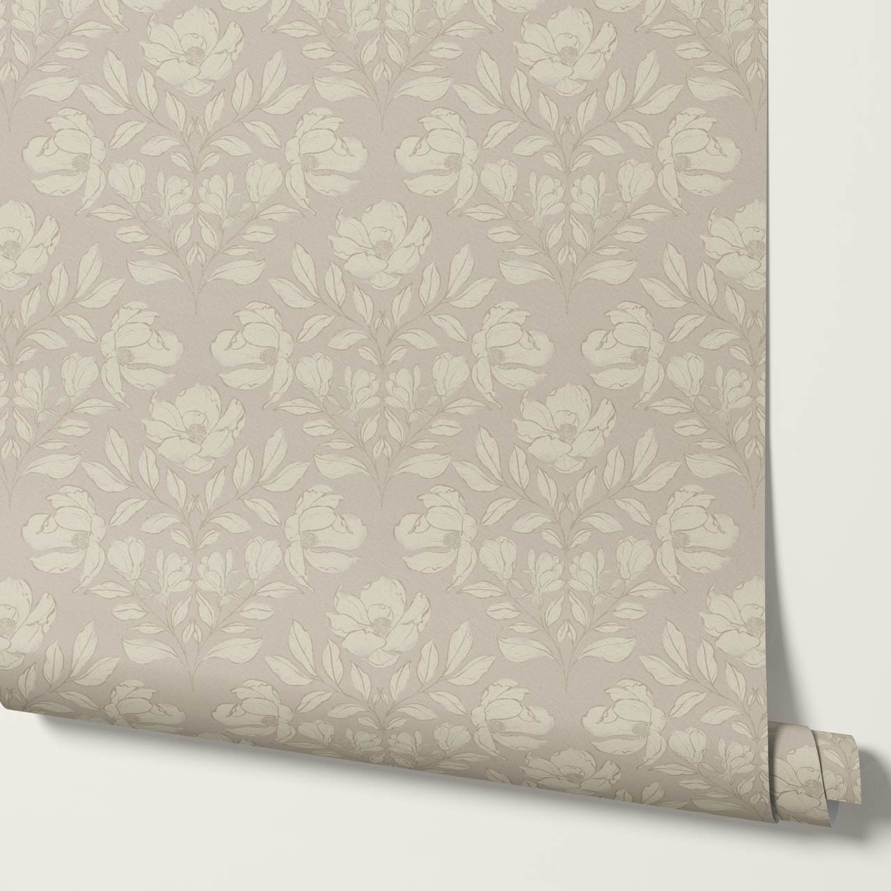 Lucy Magnolia Blush Taupe Wallpaper