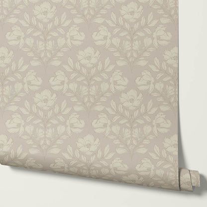 Lucy Magnolia Blush Taupe Wallpaper