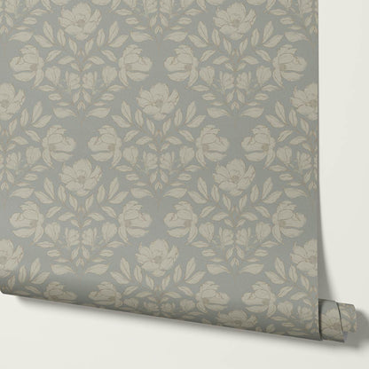 Lucy Magnolia Dusty Sea Glass Wallpaper