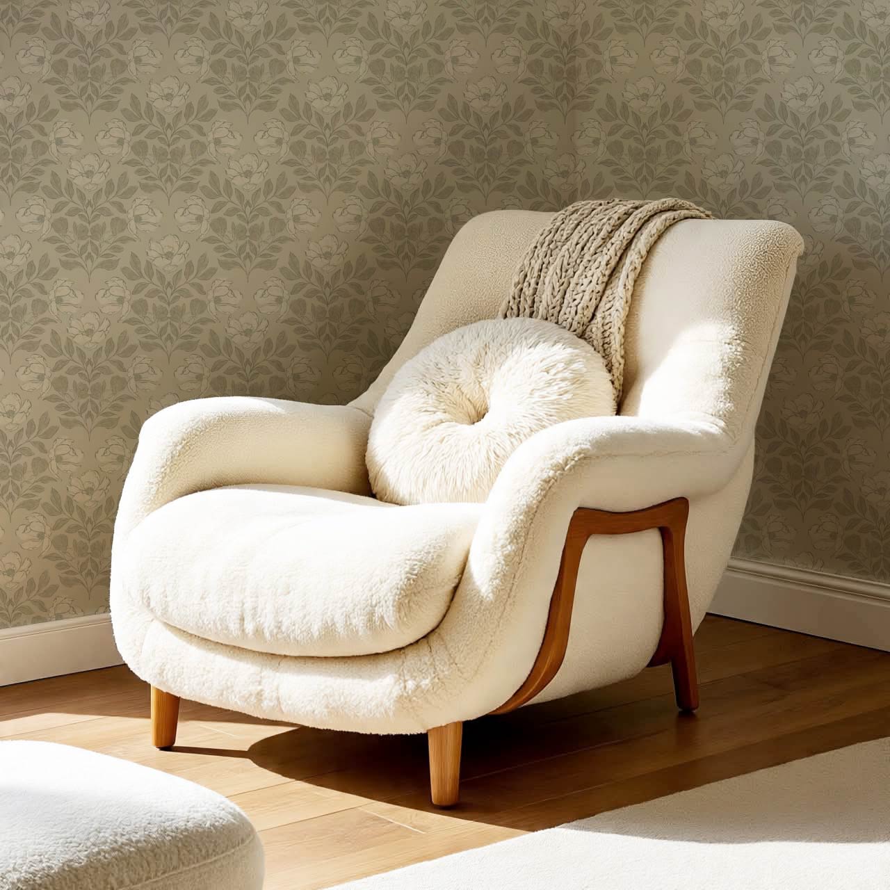 Lucy Magnolia Dry Sage Wallpaper