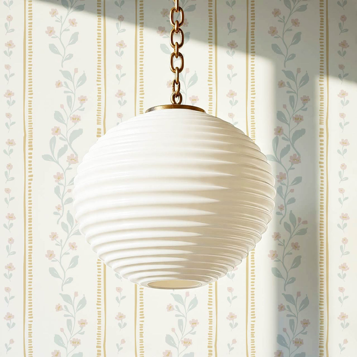 Luissa Cottage Ribbon Cream Honey Blush Wallpaper