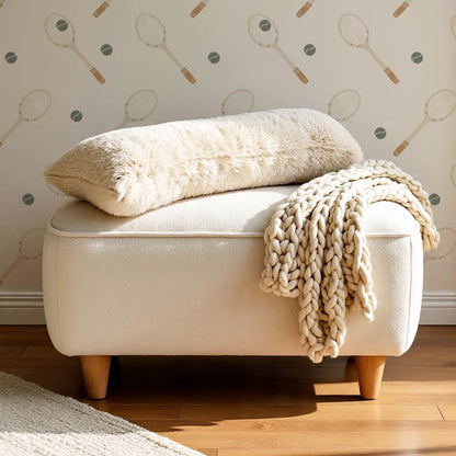 Luka Country Club Tennis Cream Ochre Wallpaper