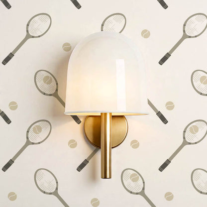 Luka Country Club Tennis Cream Sage Wallpaper