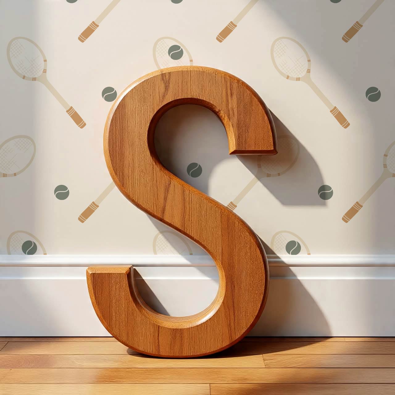 Luka Country Club Tennis Cream Ochre Wallpaper