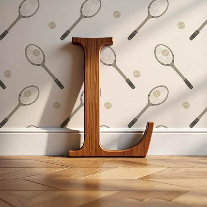 Luka Country Club Tennis Cream Sage Wallpaper