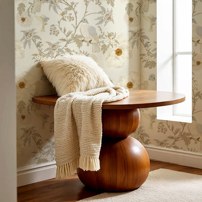 Lulee Whispering Dove Chinoiserie Ivory Wallpaper
