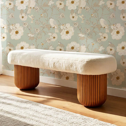 Lulee Whispering Dove Chinoiserie Salt Sage Wallpaper