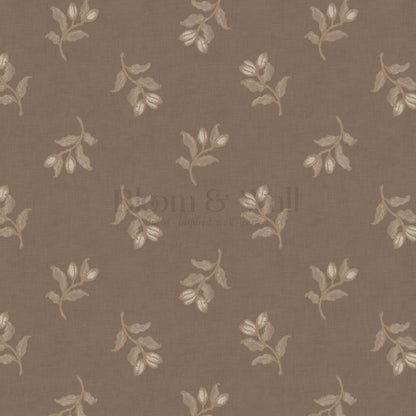 Luma Blooming Fields Earth Brown Wallpaper