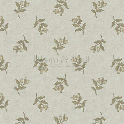 Luma Blooming Fields Olive Green Wallpaper
