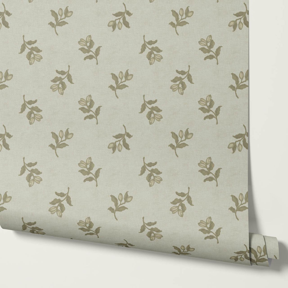 Luma Blooming Fields Olive Green Wallpaper