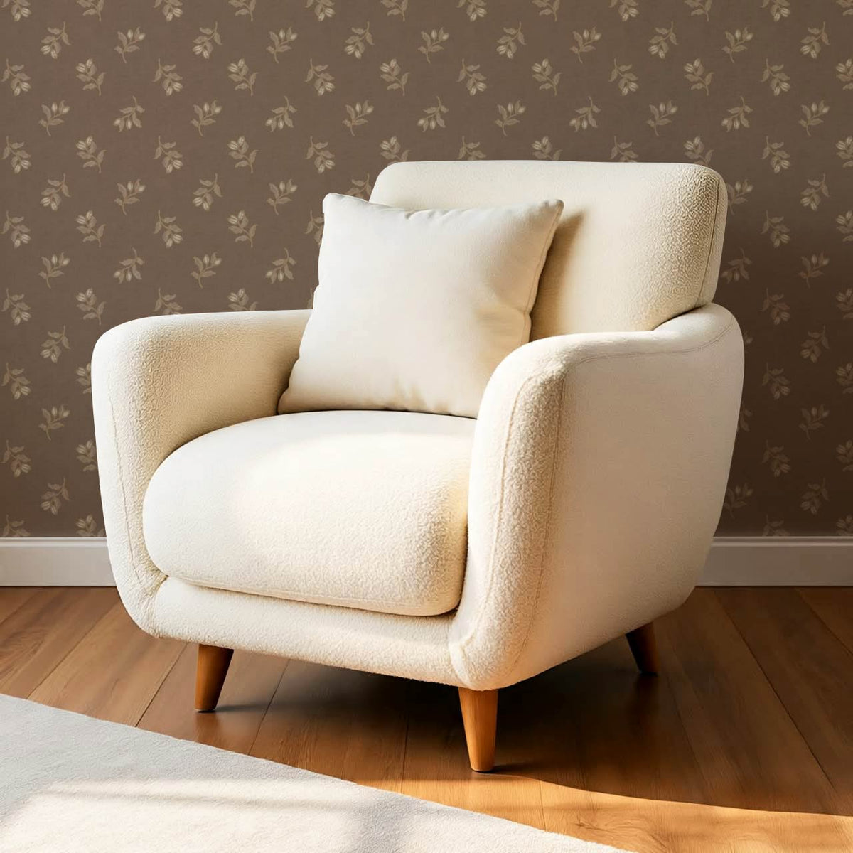 Luma Blooming Fields Earth Brown Wallpaper