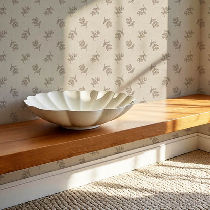 Luma Blooming Fields Taupe Stone Wallpaper