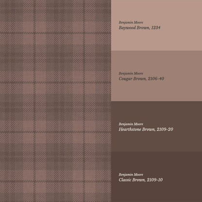 Lydia Plaid Burgundy Wallpaper