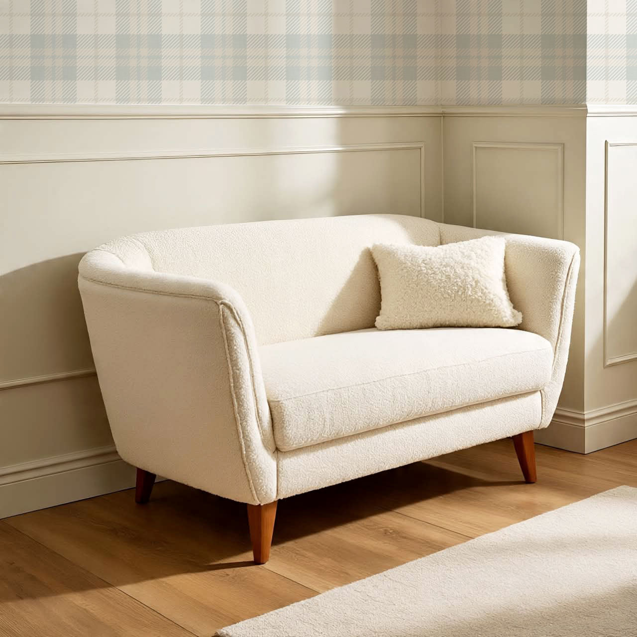 Lydia Plaid Seasalt Wallpaper