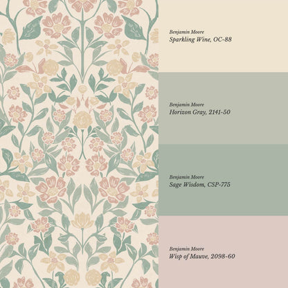 Lylou Blossom Beige Berry Wallpaper
