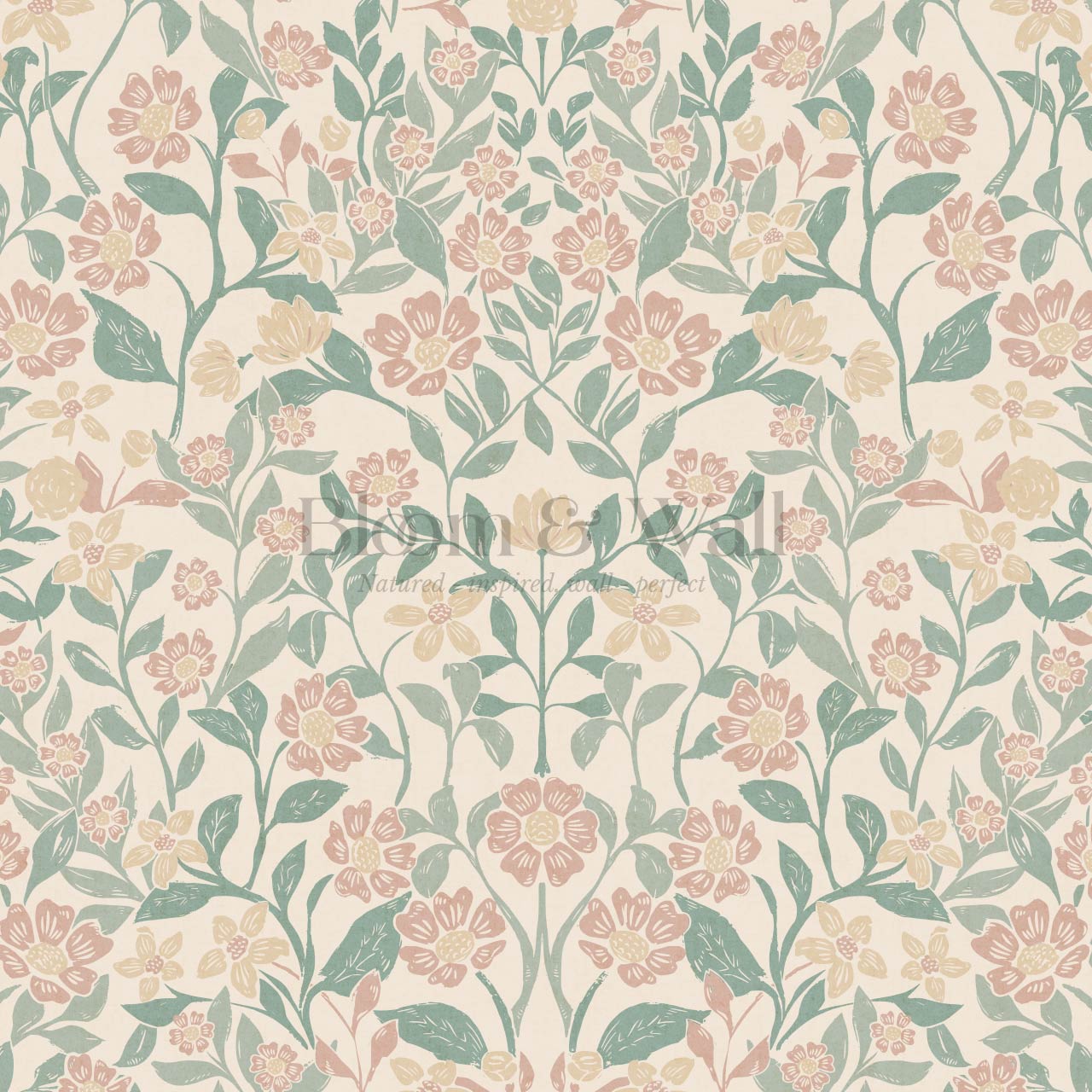 Lylou Blossom Beige Berry Wallpaper