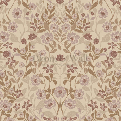 Lylou Blossom Tan Brown Wallpaper