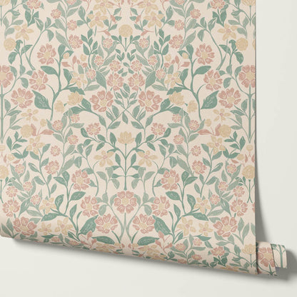 Lylou Blossom Beige Berry Wallpaper