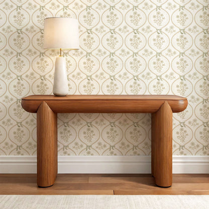 Lyonell Floral Bows Cream Wallpaper