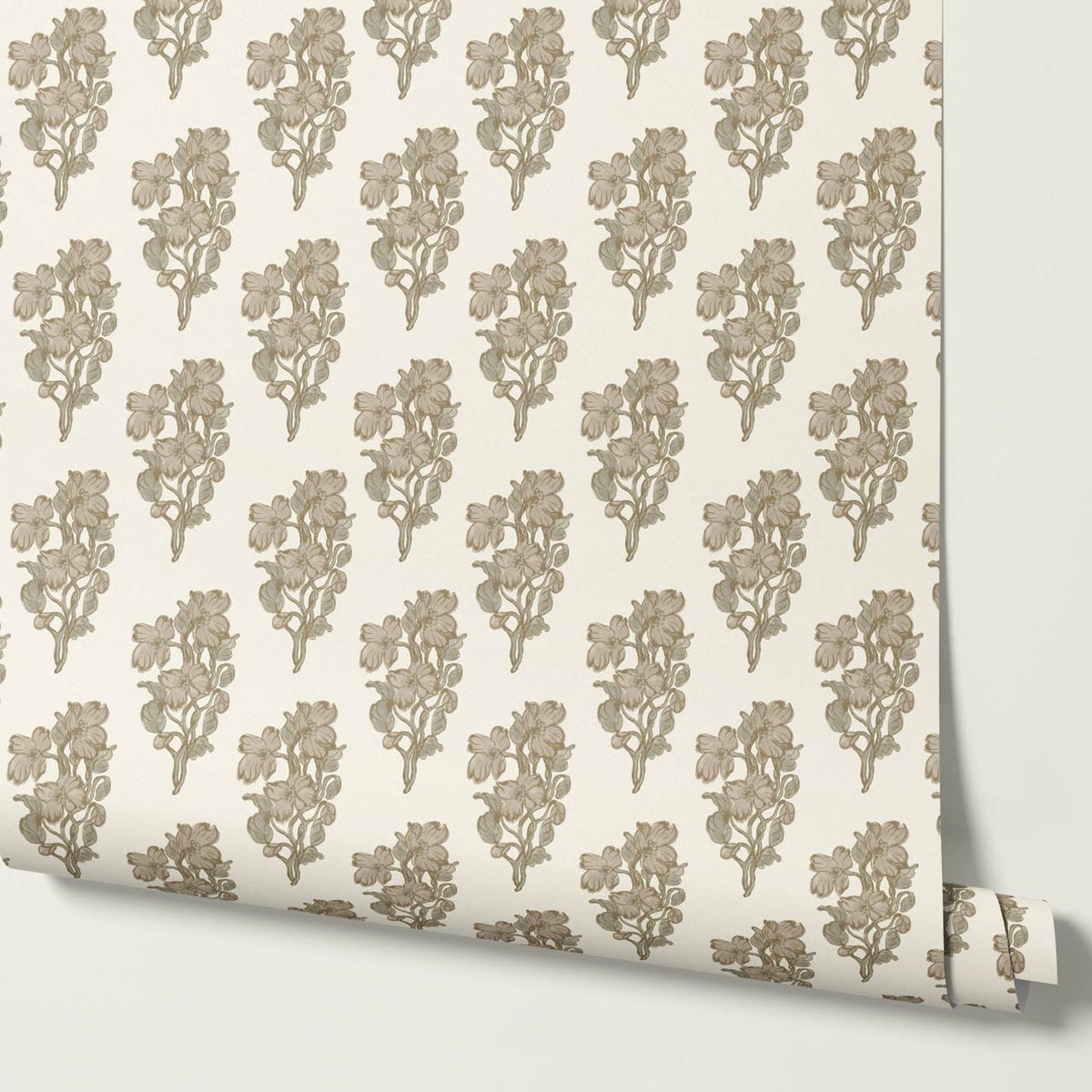 Mabel Field of Blooms Latte Stone Wallpaper