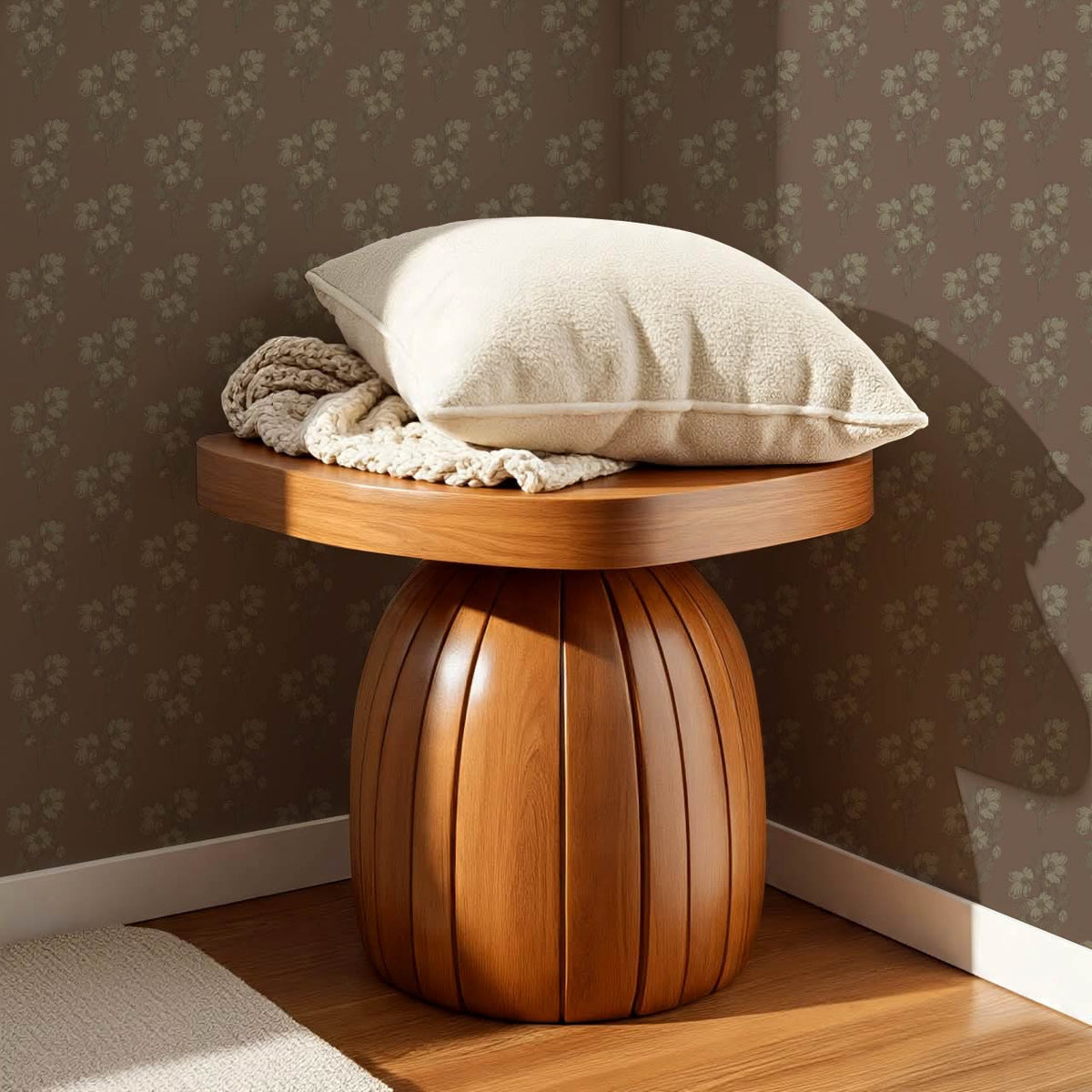 Mabel Field of Blooms Warm Mud Olive Wallpaper