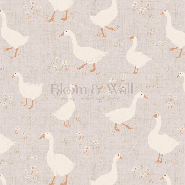 Mackenzie Silly Goose Peach Wallpaper – Bloom & Wall