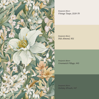 Madelle Blossom Botanica Almond Wallpaper