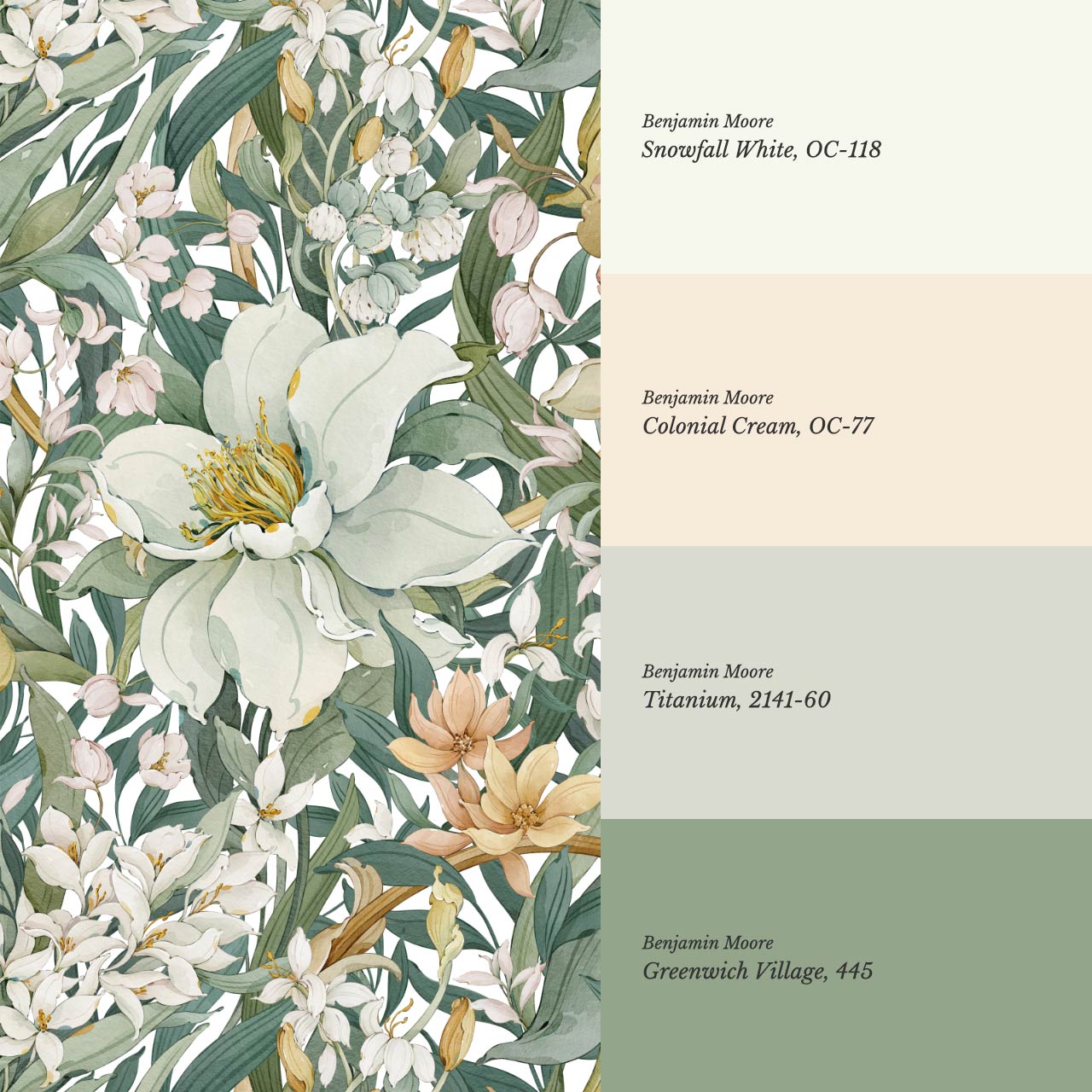 Madelle Blossom Botanica White Wallpaper
