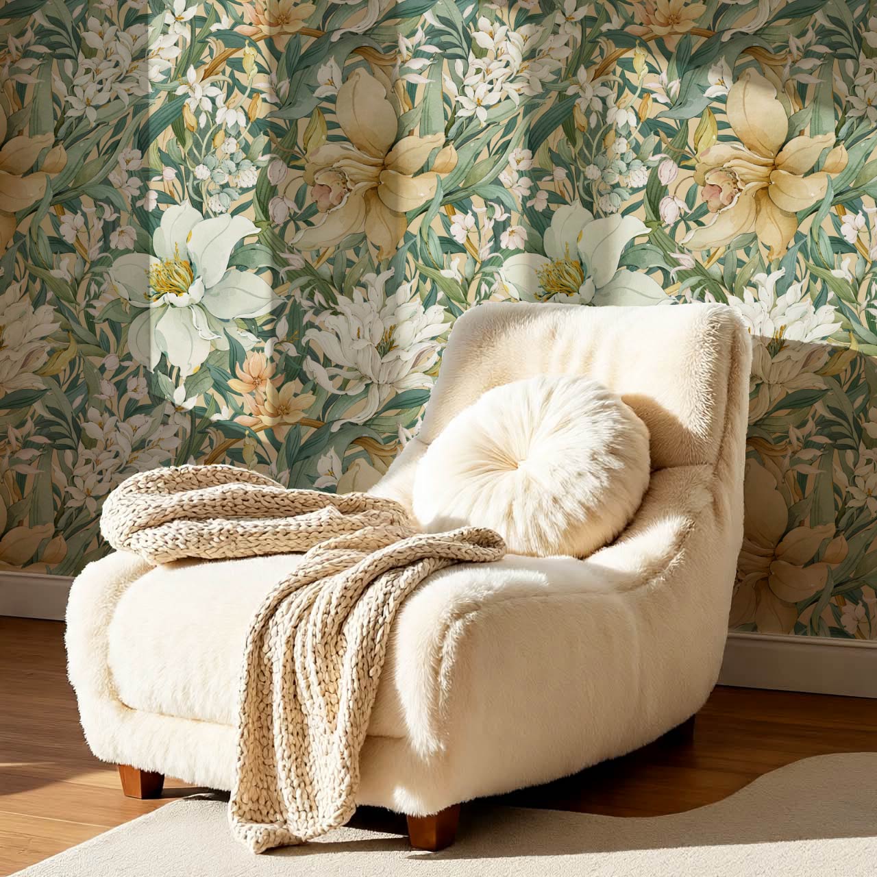 Madelle Blossom Botanica Almond Wallpaper