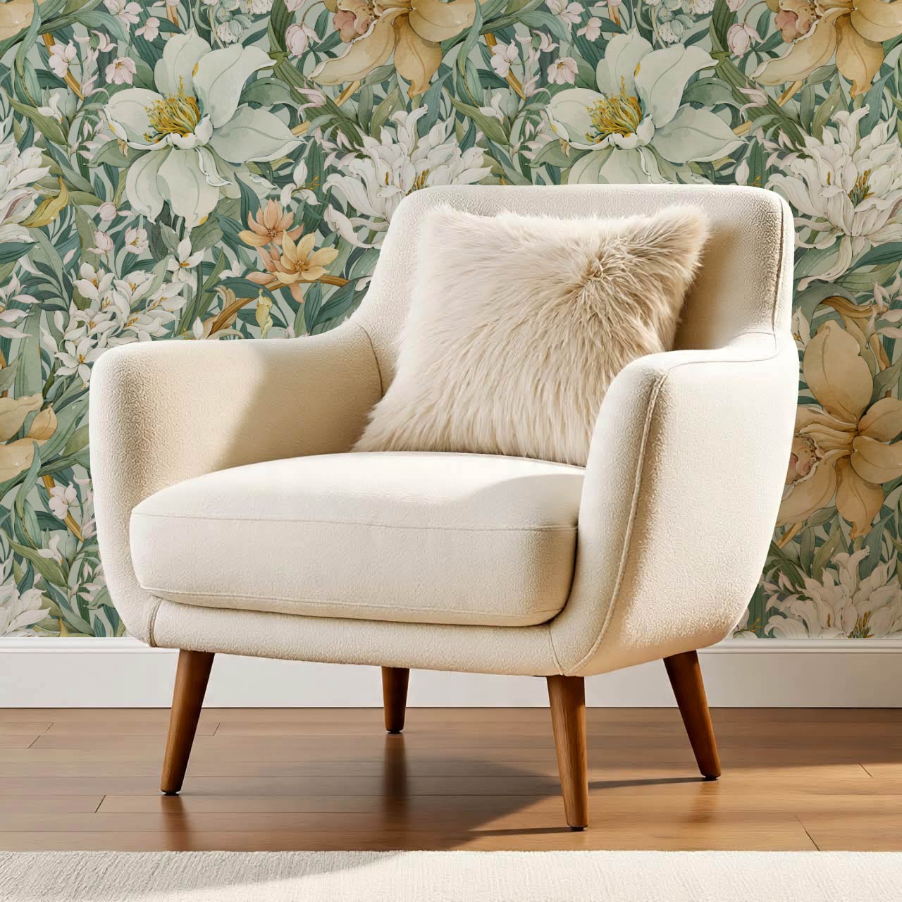 Madelle Blossom Botanica Light Mint Wallpaper