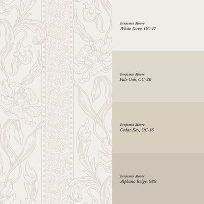 Micaela Art Nouveau Trailing Floral Beige Wallpaper