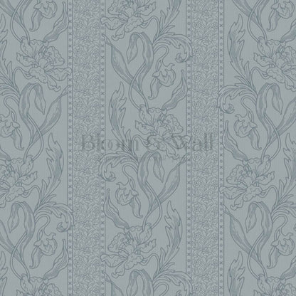 Micaela Art Nouveau Trailing Floral French Blue Wallpaper