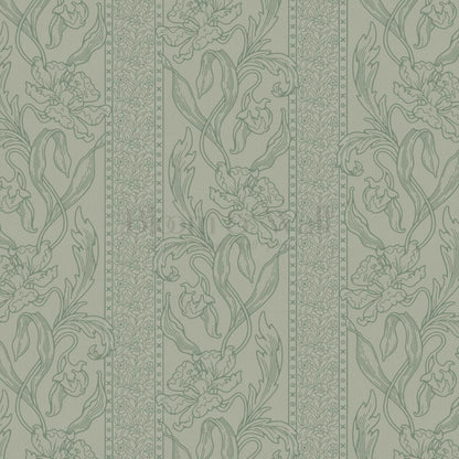 Micaela Art Nouveau Trailing Floral Sage Wallpaper
