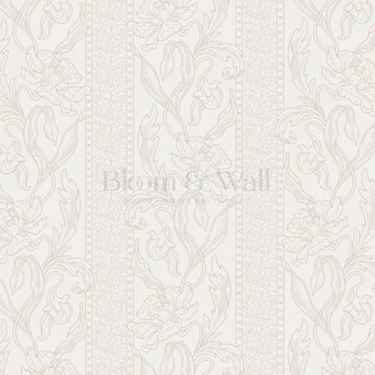 Micaela Art Nouveau Trailing Floral Beige Wallpaper