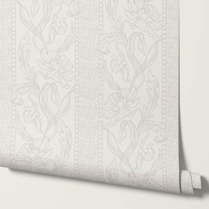 Micaela Art Nouveau Trailing Floral Beige Wallpaper
