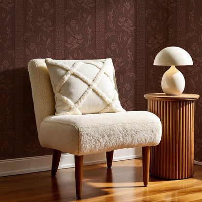 Micaela Art Nouveau Trailing Floral Mahogany Wallpaper