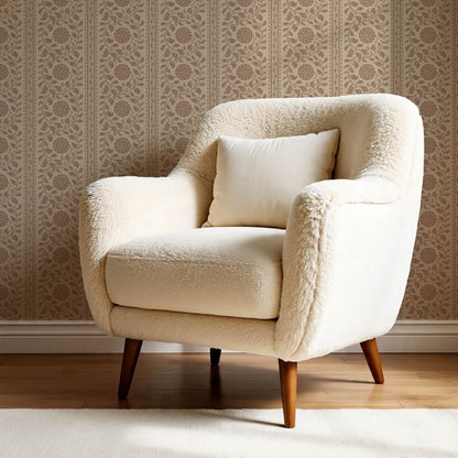 Madelyn Scrolling Floral Stripes Mocha Wallpaper