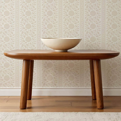 Madelyn Scrolling Floral Stripes Ivory Wallpaper