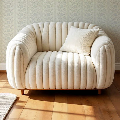 Madelyn Scrolling Floral Stripes French Blue Wallpaper